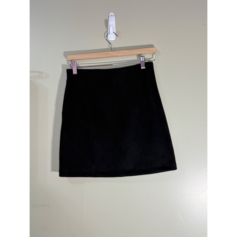 Vero Moda VMCHILI Black Faux Suede High Waist Mini Skirt XS